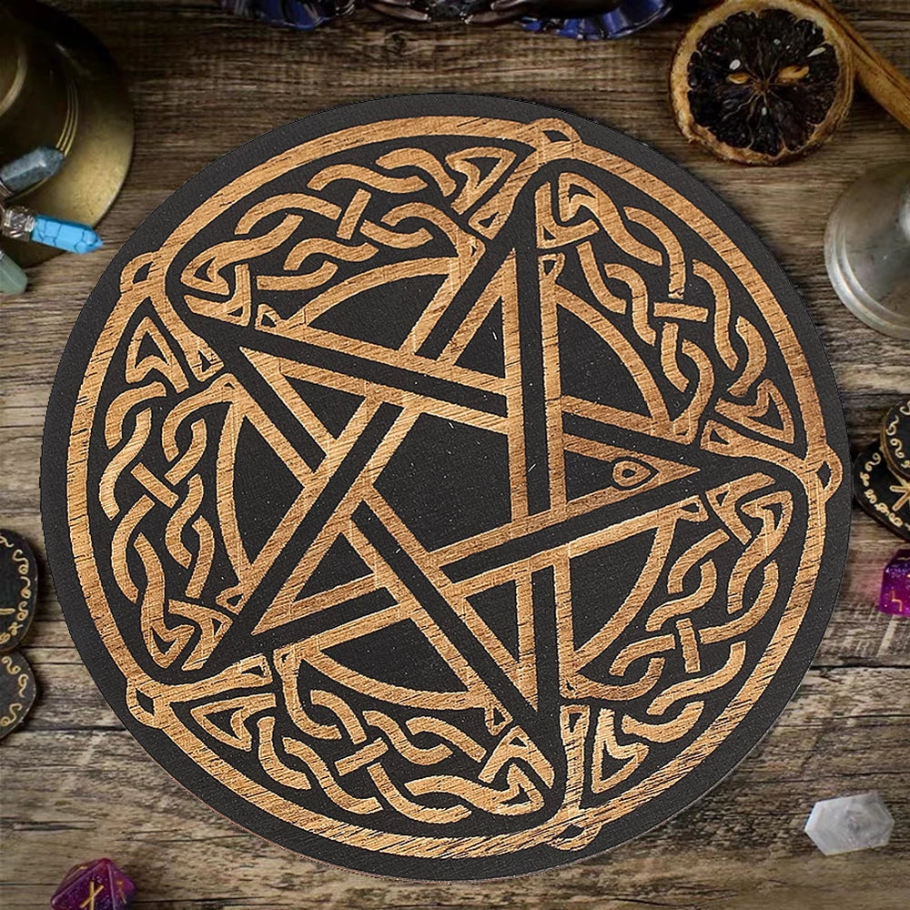 Wooden Celtic Pentacle Altar Board | Green Witch Creations