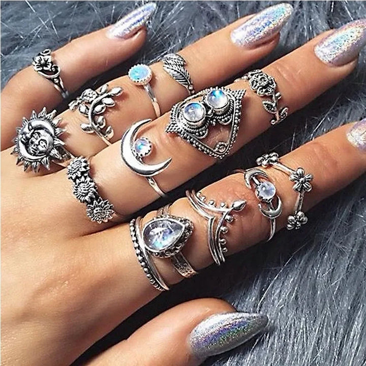 Bohemian Gypsy Witch Fashion Trendy Ring Sets | Green Witch Creations