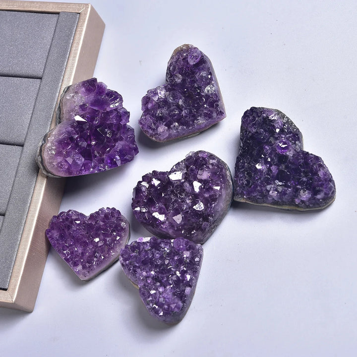 Amethyst Druzy Crystal Hearts | Green Witch Creations