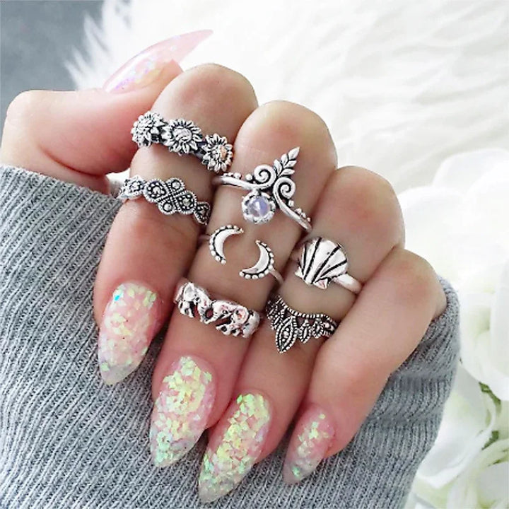 Bohemian Gypsy Witch Fashion Trendy Ring Sets | Green Witch Creations