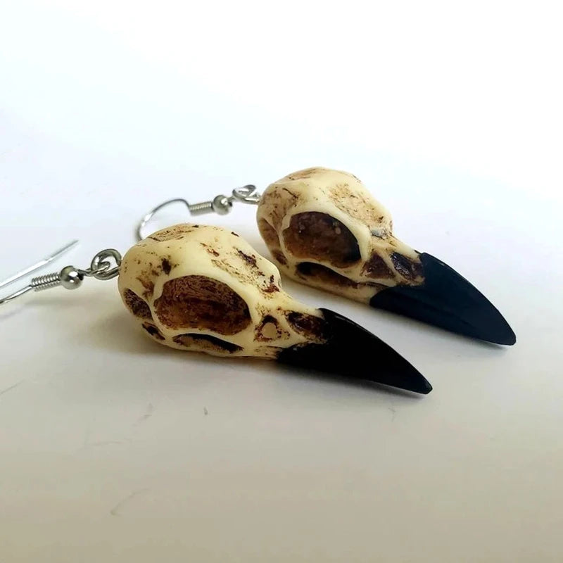 Crow Skull Earrings