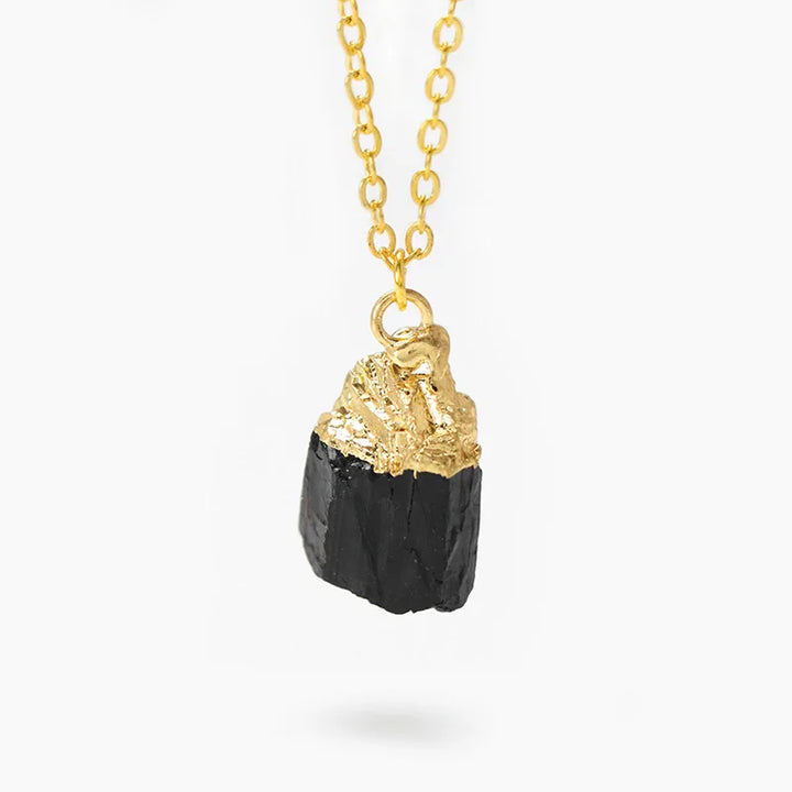 Black Tourmaline Gold Necklaces For Sale | Green Witch Creations