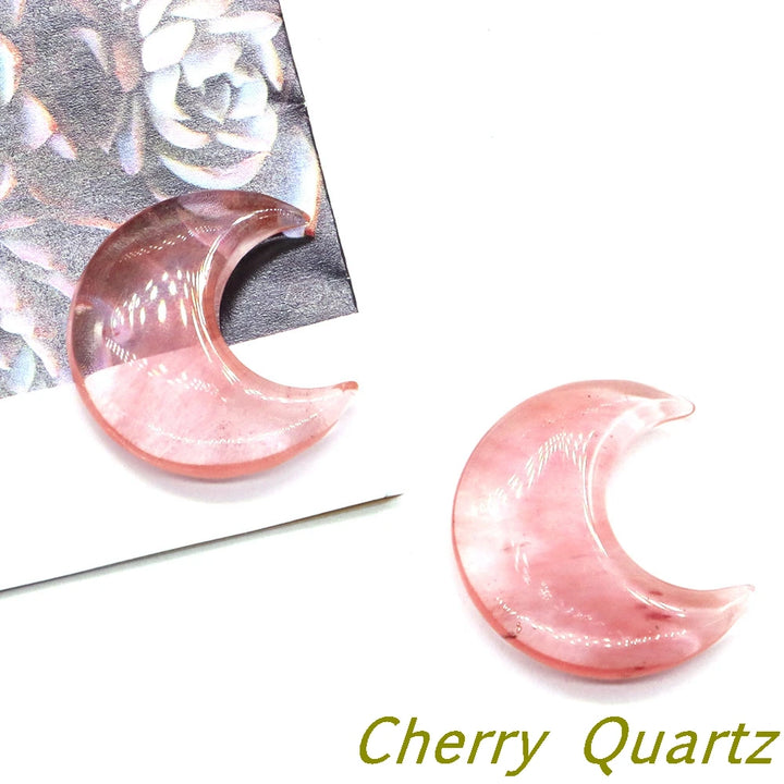 Cherry Quartz Crystal Moons | Green Witch Creations