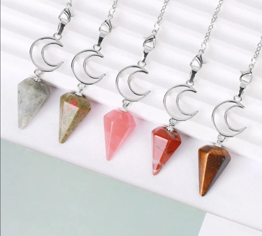 Buy Crystal Crescent Moon Pendulums