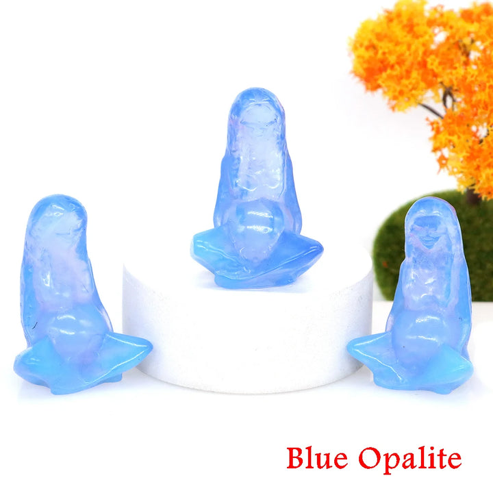 Blue Opalite Crystal Goddess Mother Earth Figurines | Green Witch Creations