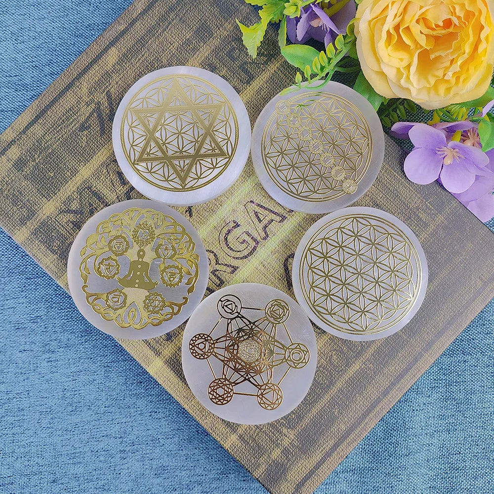 Selenite Spiritual Plates
