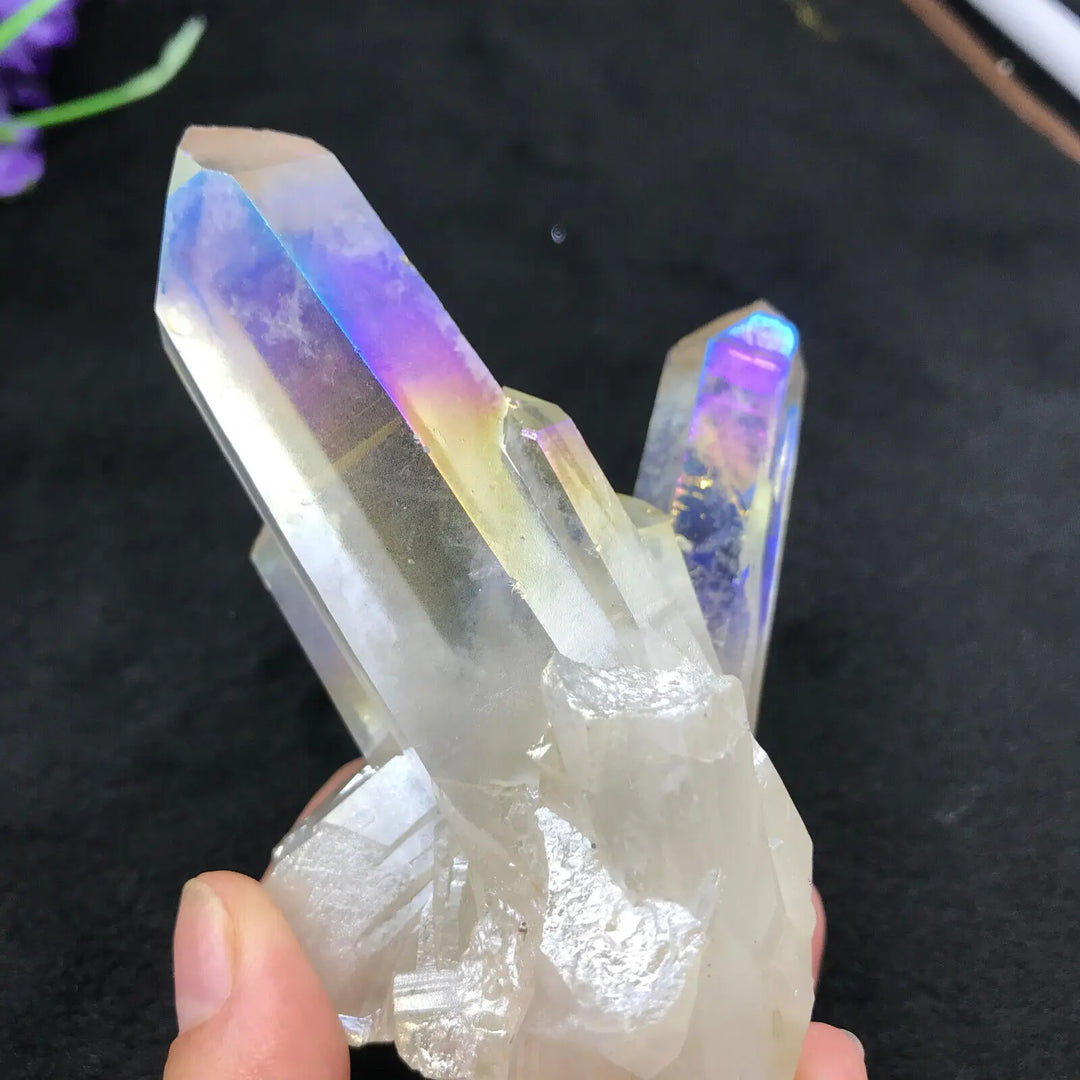 White Rainbow Angel Aura Quartz Crystal For Sale Online