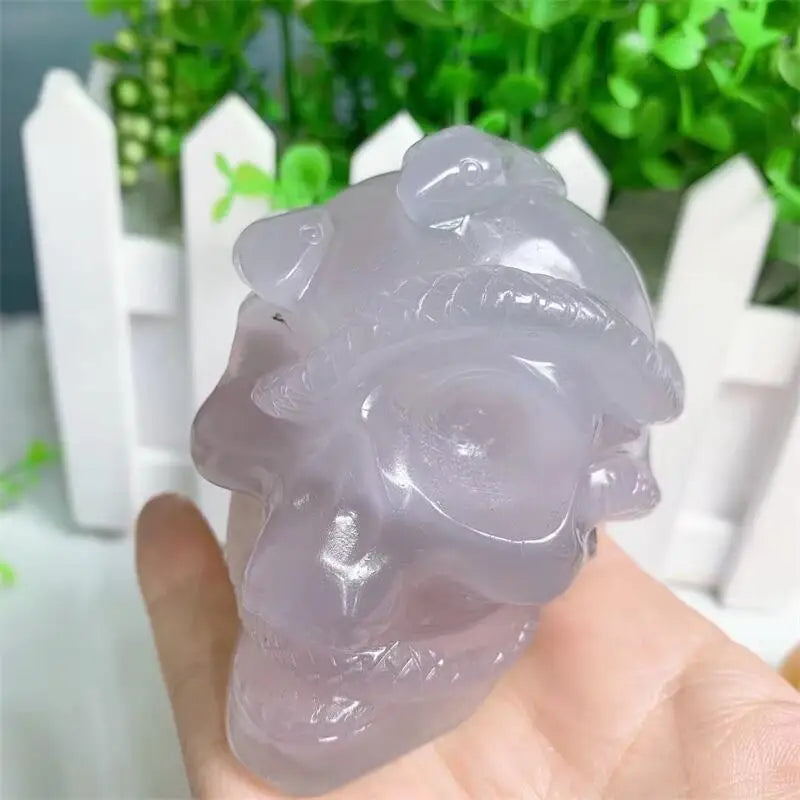 Purple Flourite Crystal Snake Skull | Green Witch Creations