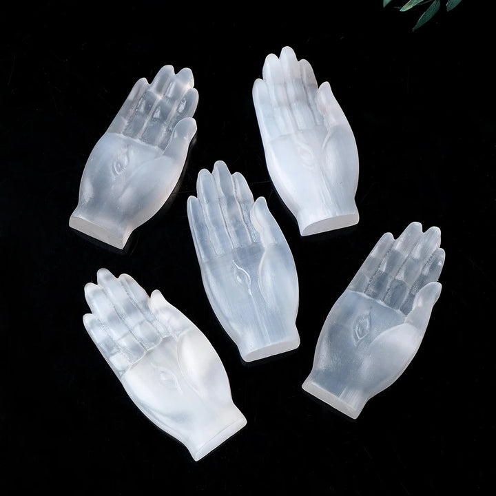 Selenite Crystal Palmistry Hand | Green Witch Creations