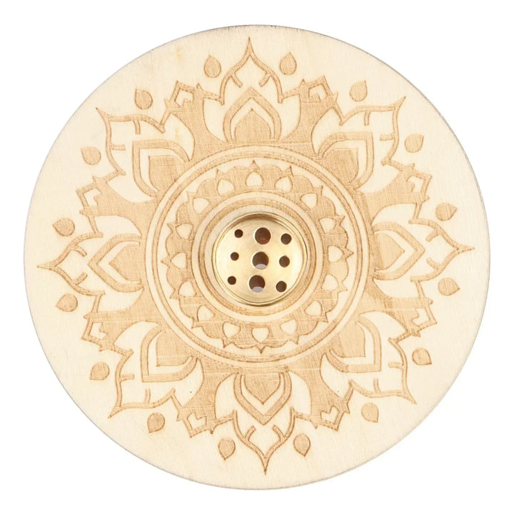 Mandala Wood Design Incense Holder | Green Witch Creations