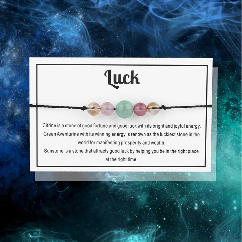 Luck Healing Stone Bead Line Bracelets For Sale | Green Witch Creations