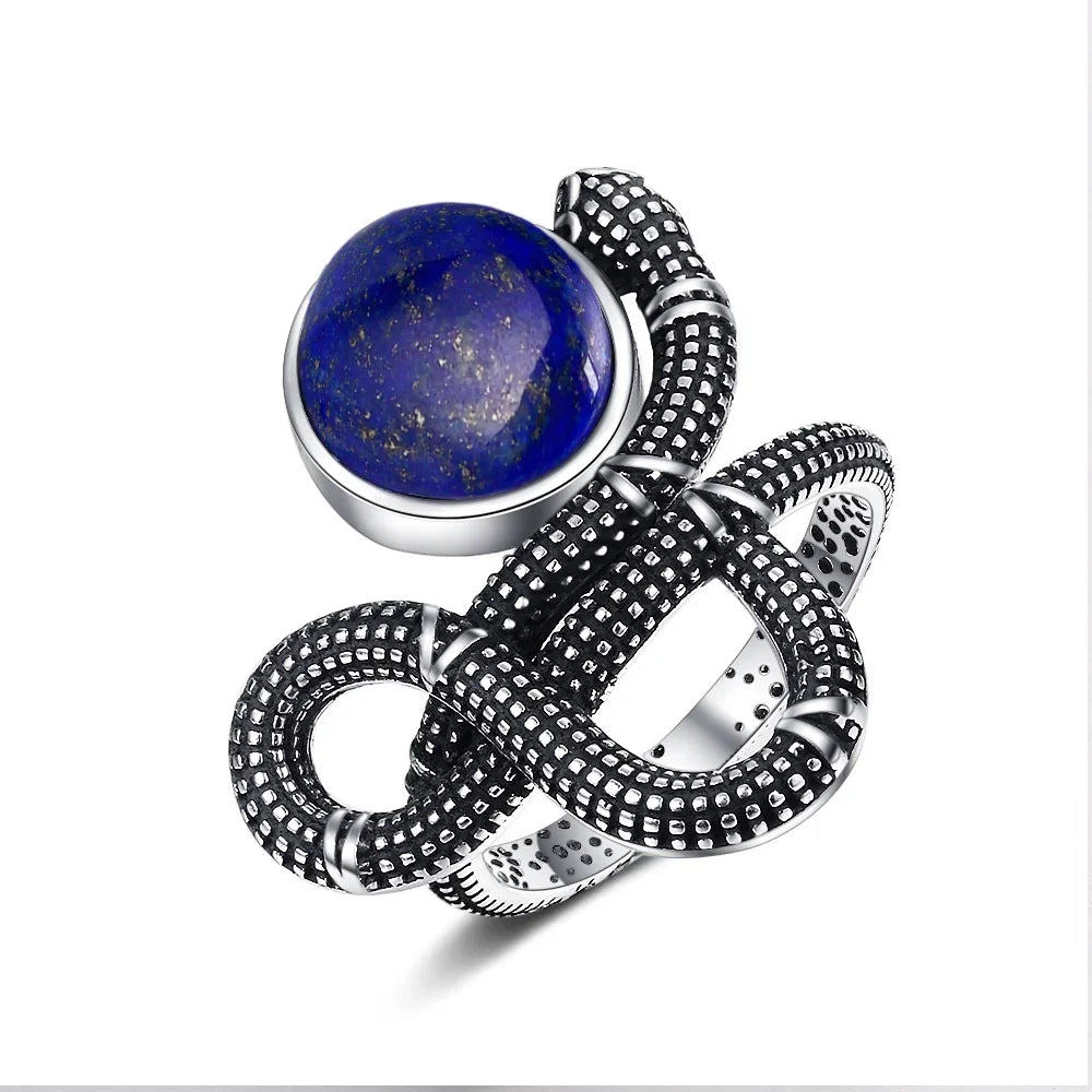 Lapis Lazuli Stone Snake Rings For Sale | Green Witch Creations