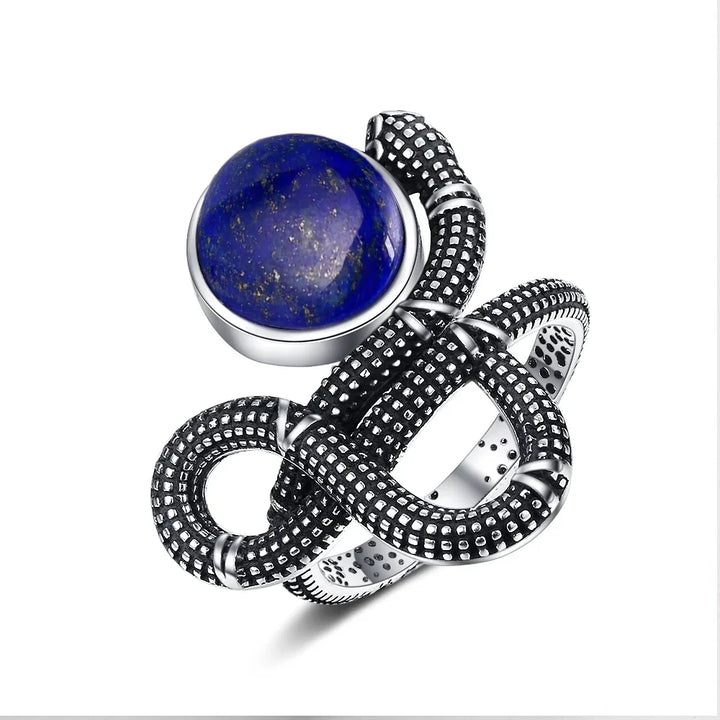 Lapis Lazuli Stone Snake Rings For Sale | Green Witch Creations