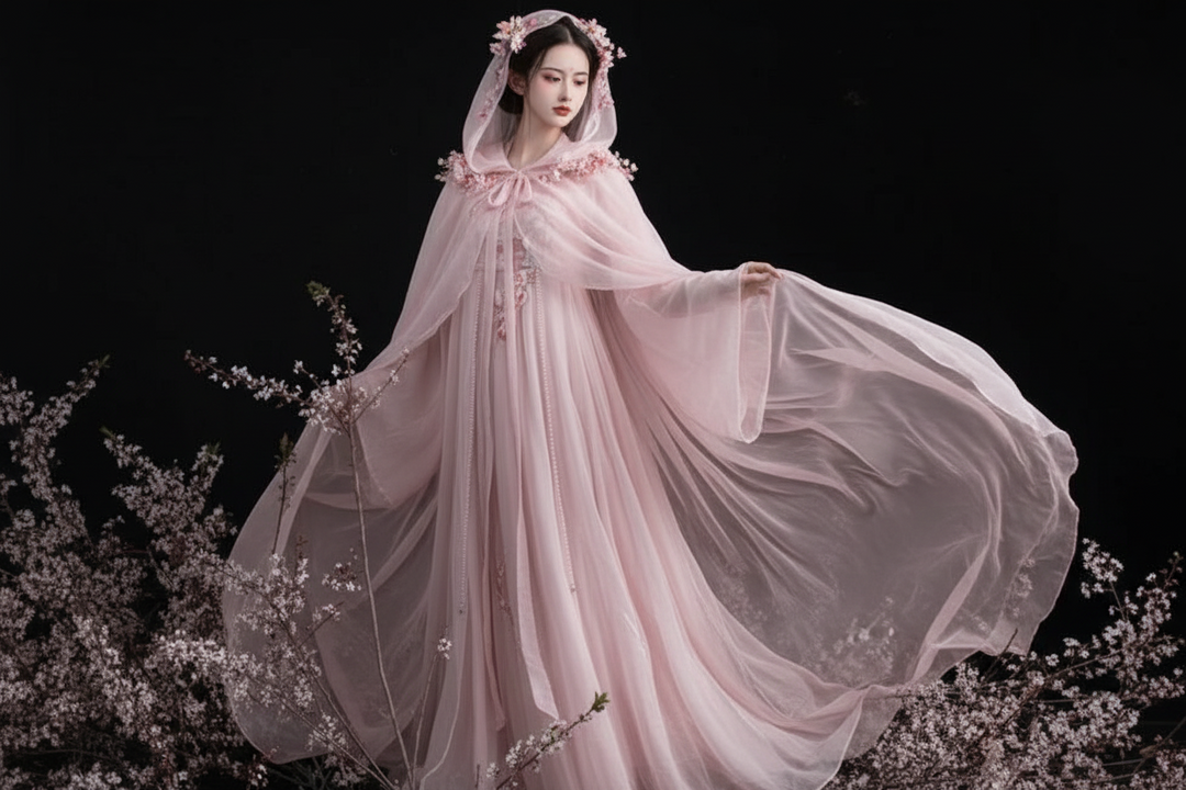 Sheer Witch Cloak - Pink
