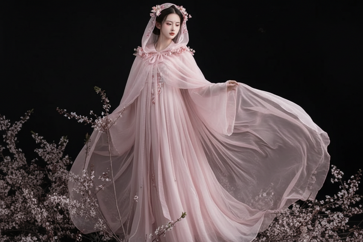 Sheer Witch Cloak - Pink