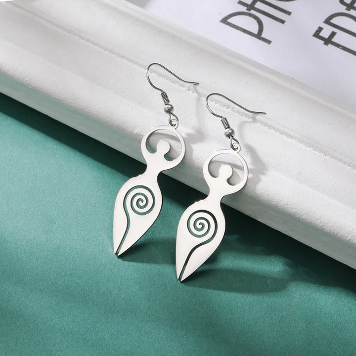 Silver Goddess Earrings