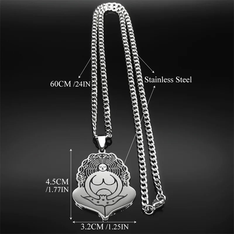 Silver Goddess Necklace 