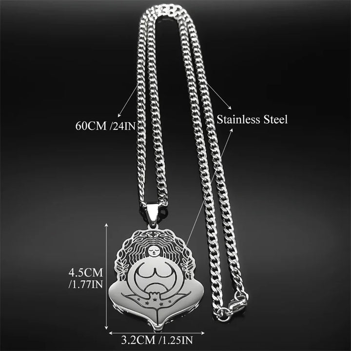 Silver Goddess Necklace 