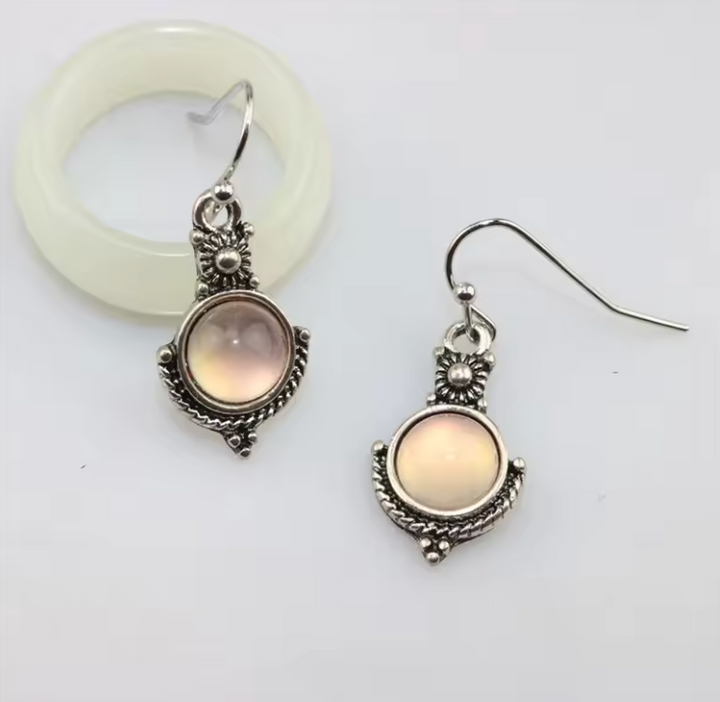 Silver Moonstone Earrings