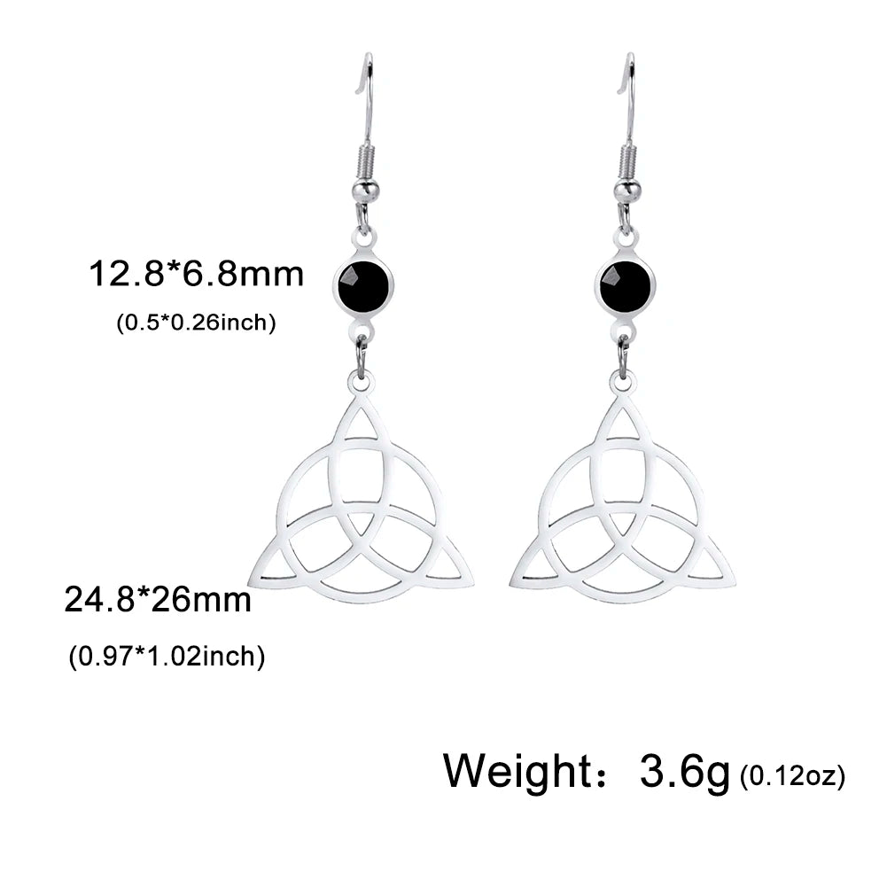 Silver Trinity Earrings
