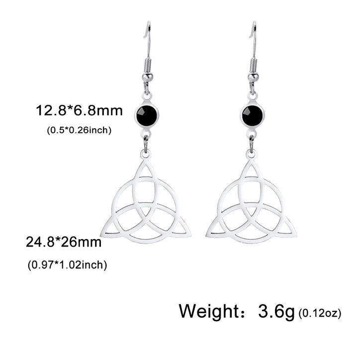 Silver Trinity Earrings