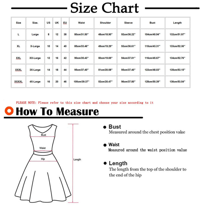 Size Guide Chart - Halloween Costumes
