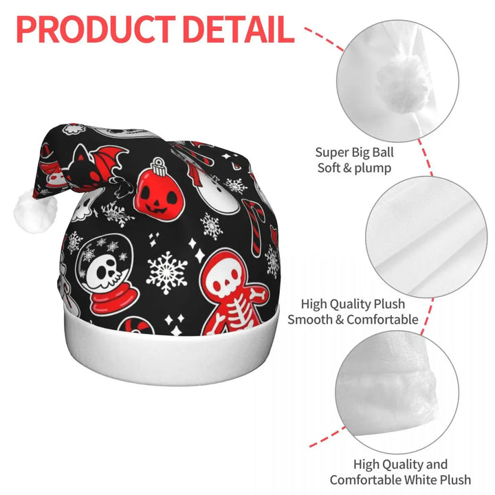 Skeleton Santa Hat