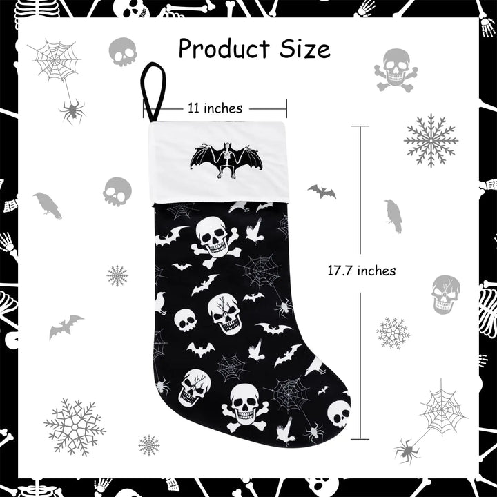 Skull & Bat Christmas Stocking