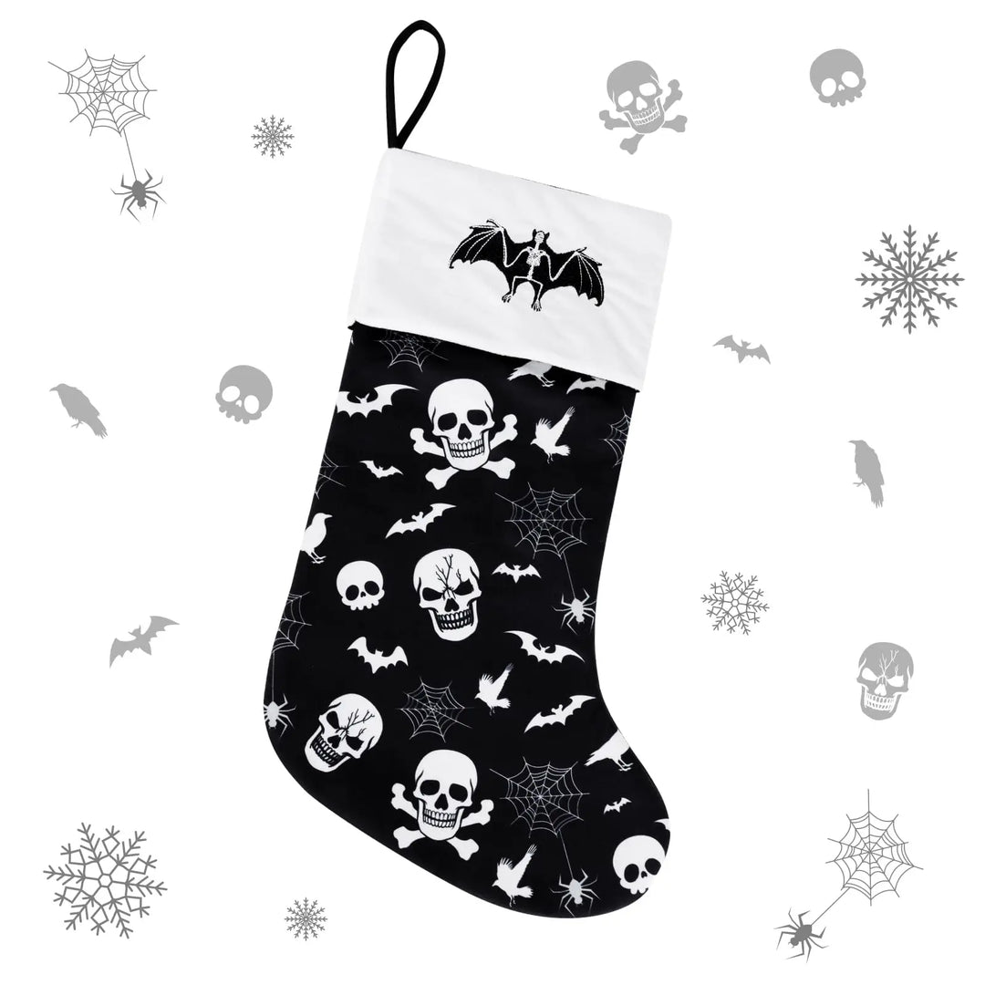 Skull & Bats Christmas Stocking