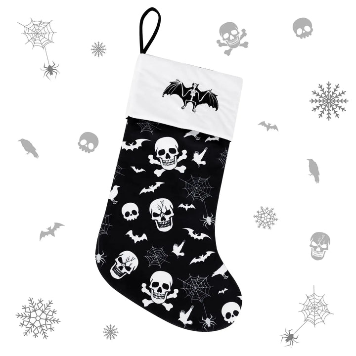 Skull & Bats Christmas Stocking