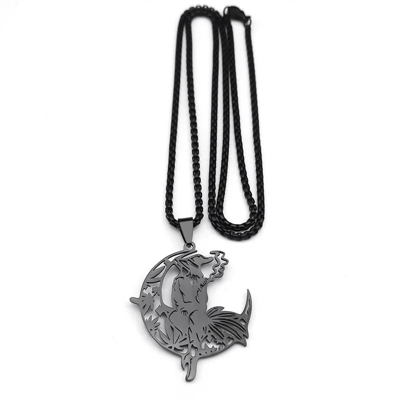 Smoking 420 Witch Necklace