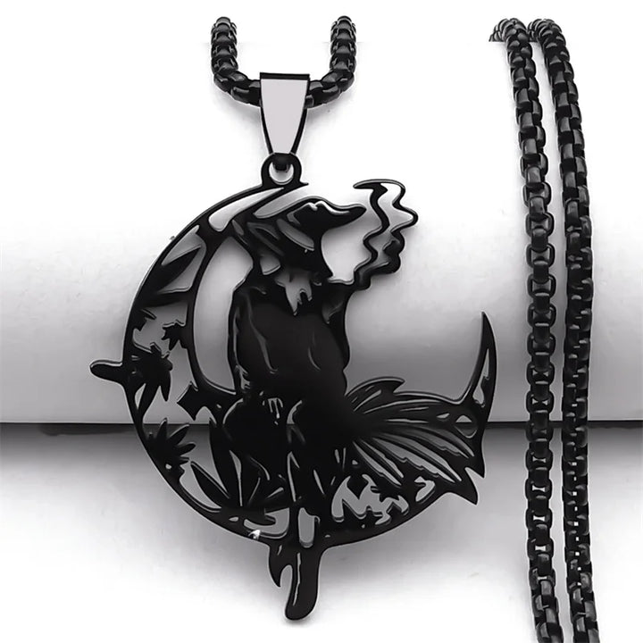 Smoking Witch Moon Necklaces
