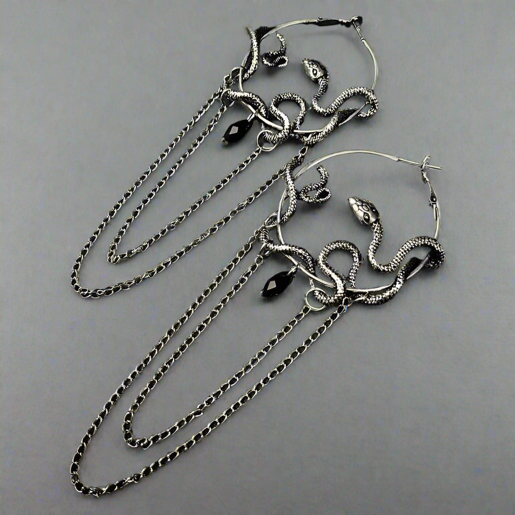 Snake Silver Earrings