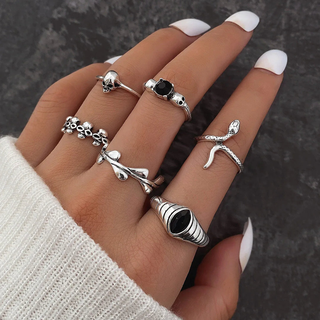Snake Skull Rings