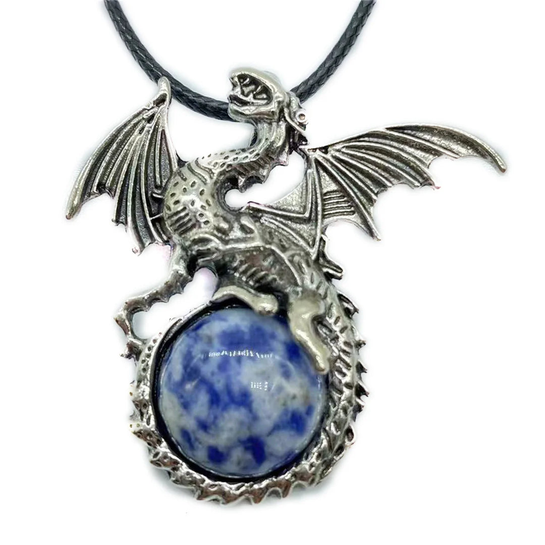 Sodalite Crystal Dragon Necklaces
