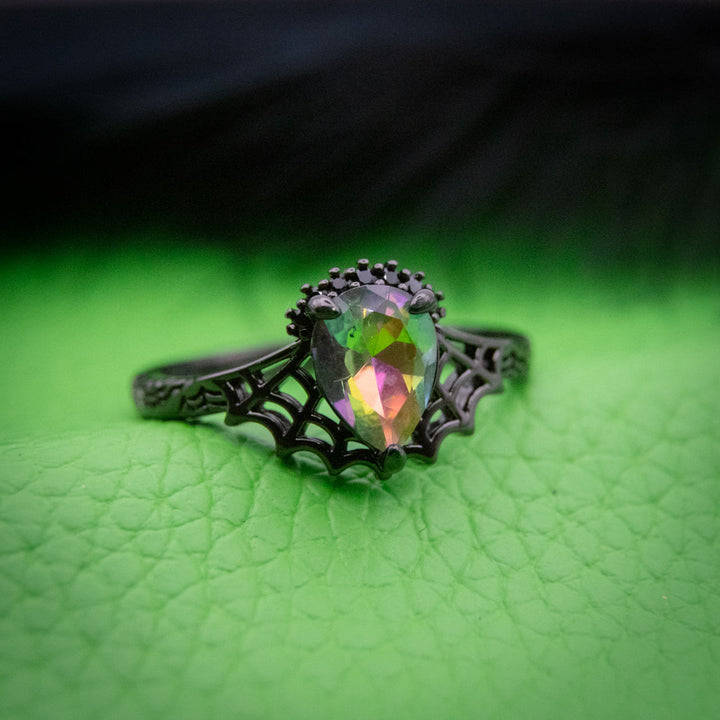 Spider Web Stone Ring