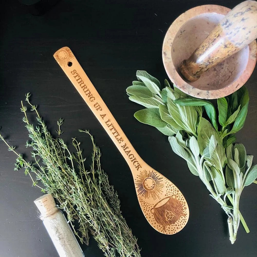 Stirring Up Magick Witch Wood Spoon