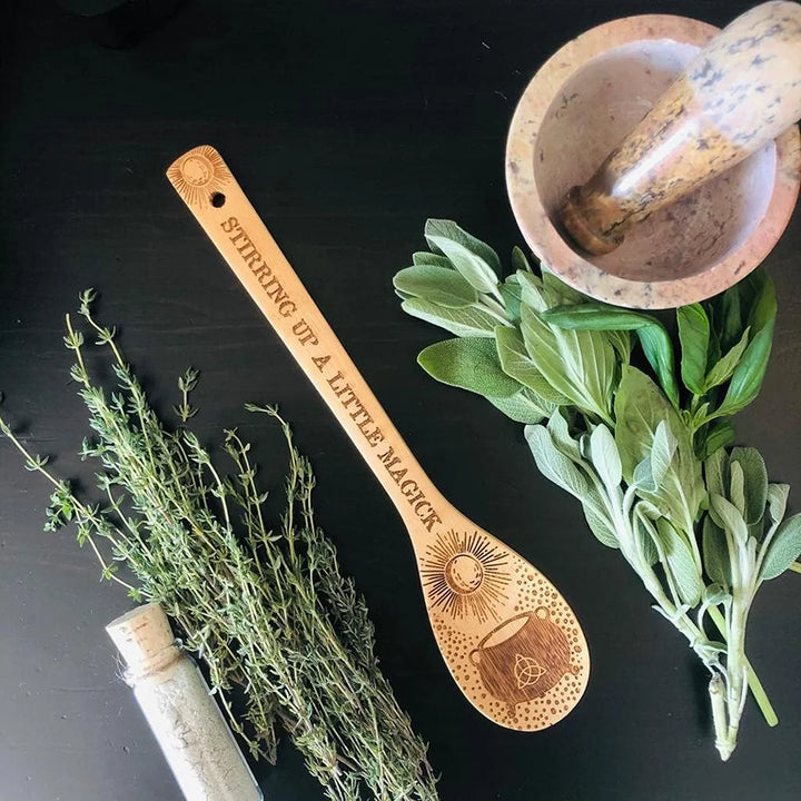 Stirring Up Magick Witch Wood Spoon