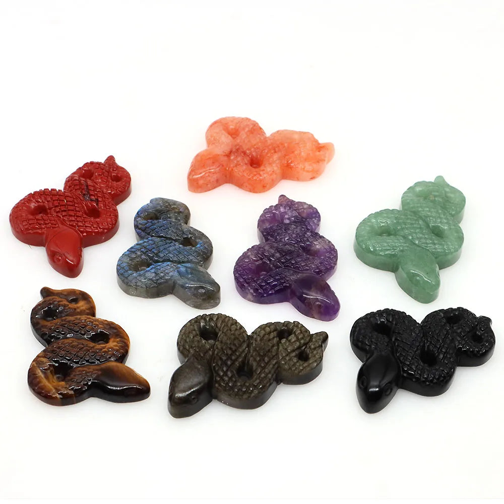 Stone Snake Figurines