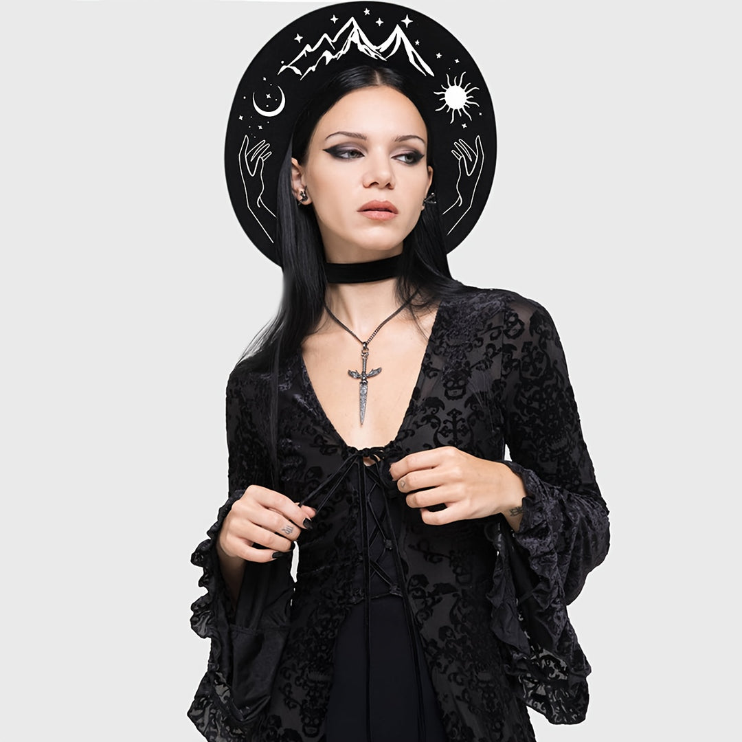 Sun Moon Boho Wide Brim Hat