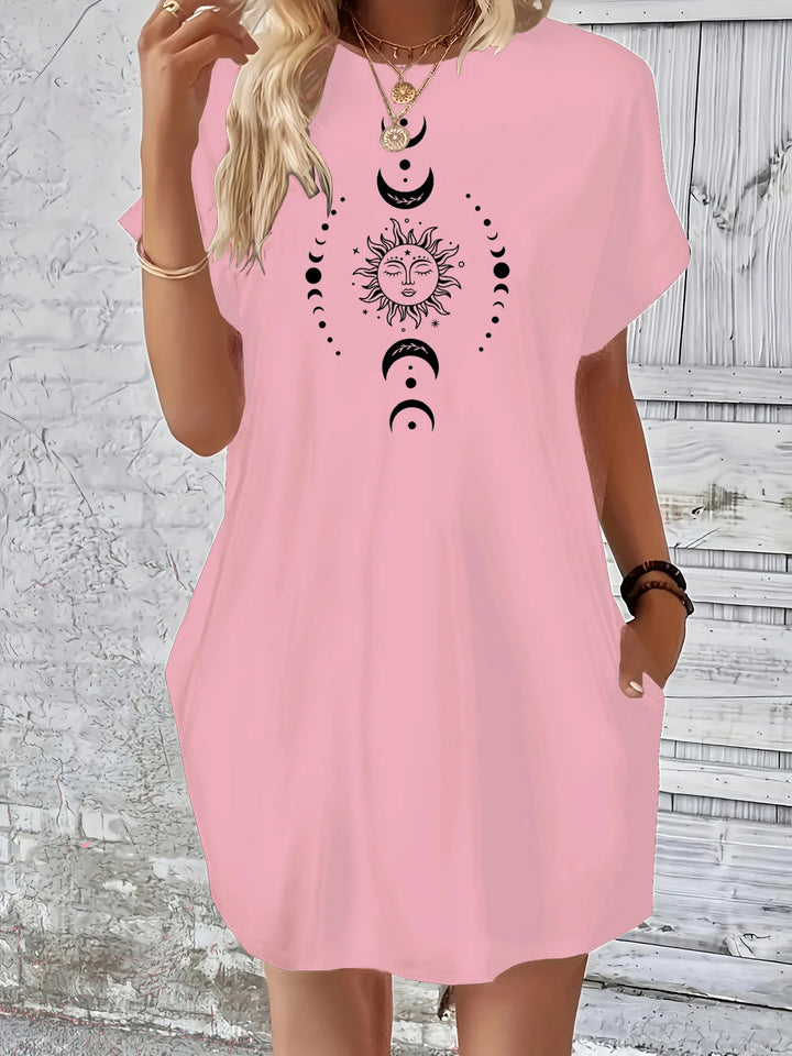 Sun & Moon Loose Fit Pink Dress