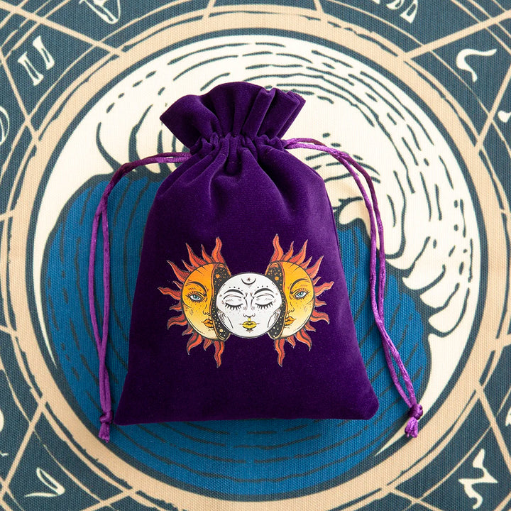 Sun Moon Purple Tarot Storage Bags