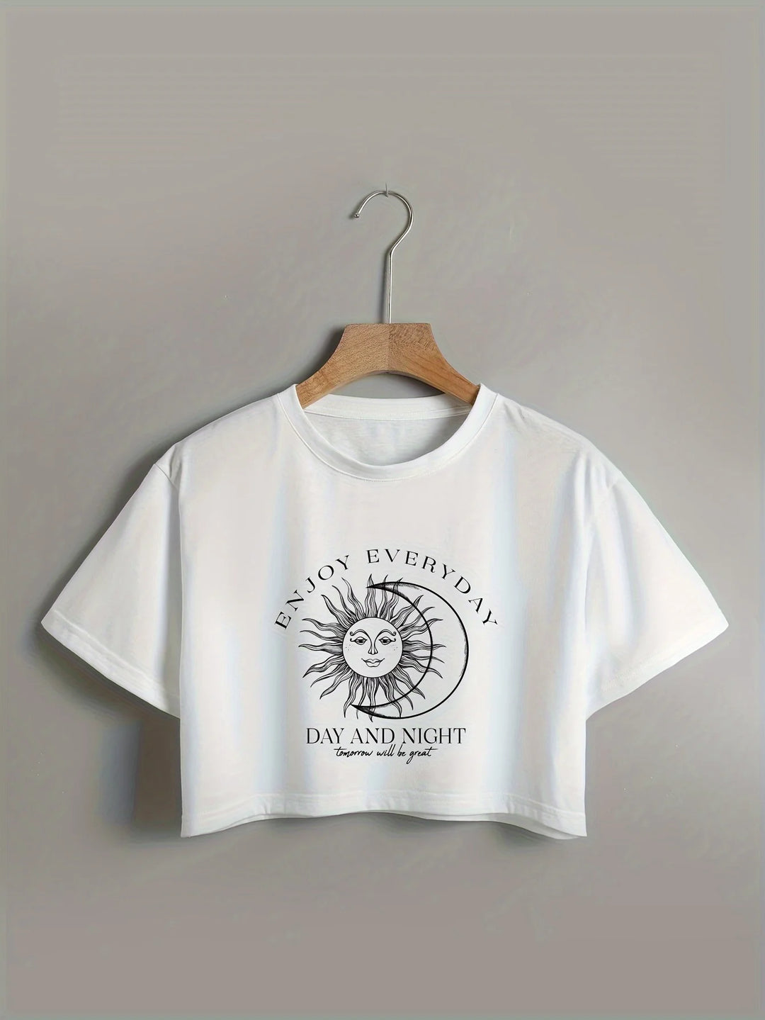 Sun Moon White Crop Top