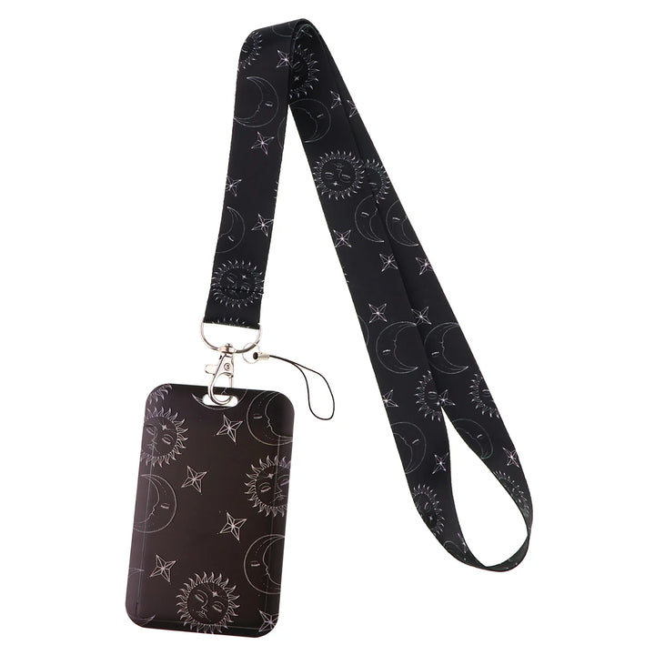 Sun Moon Witchy Lanyard Key Ring Badge