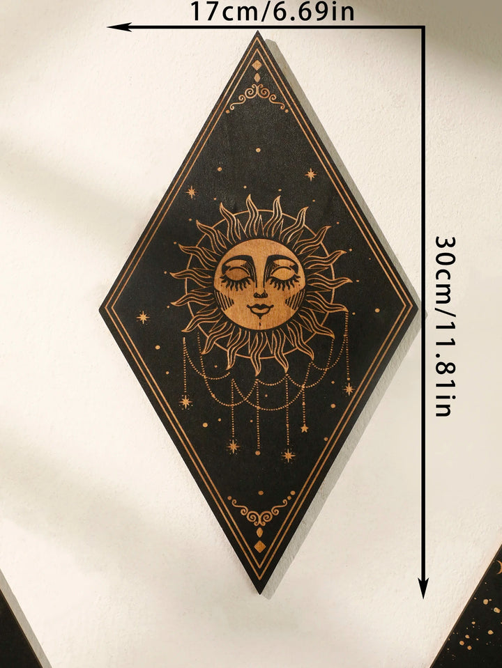 Sun Wood Wall Plaque