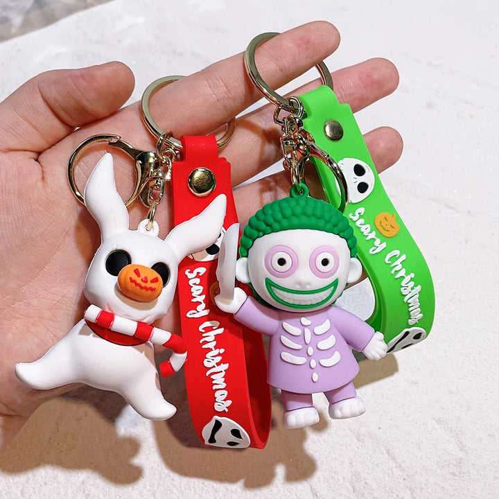 The Nightmare Before Christmas Keychains - Barrel & Zero