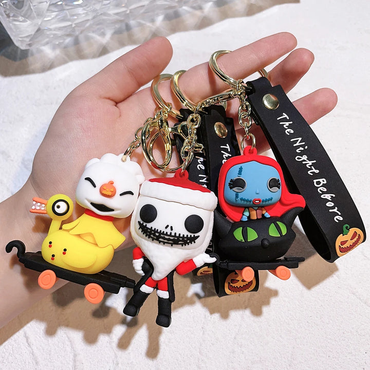The Nightmare Before Christmas Keychains - Christmas Jack & Sally