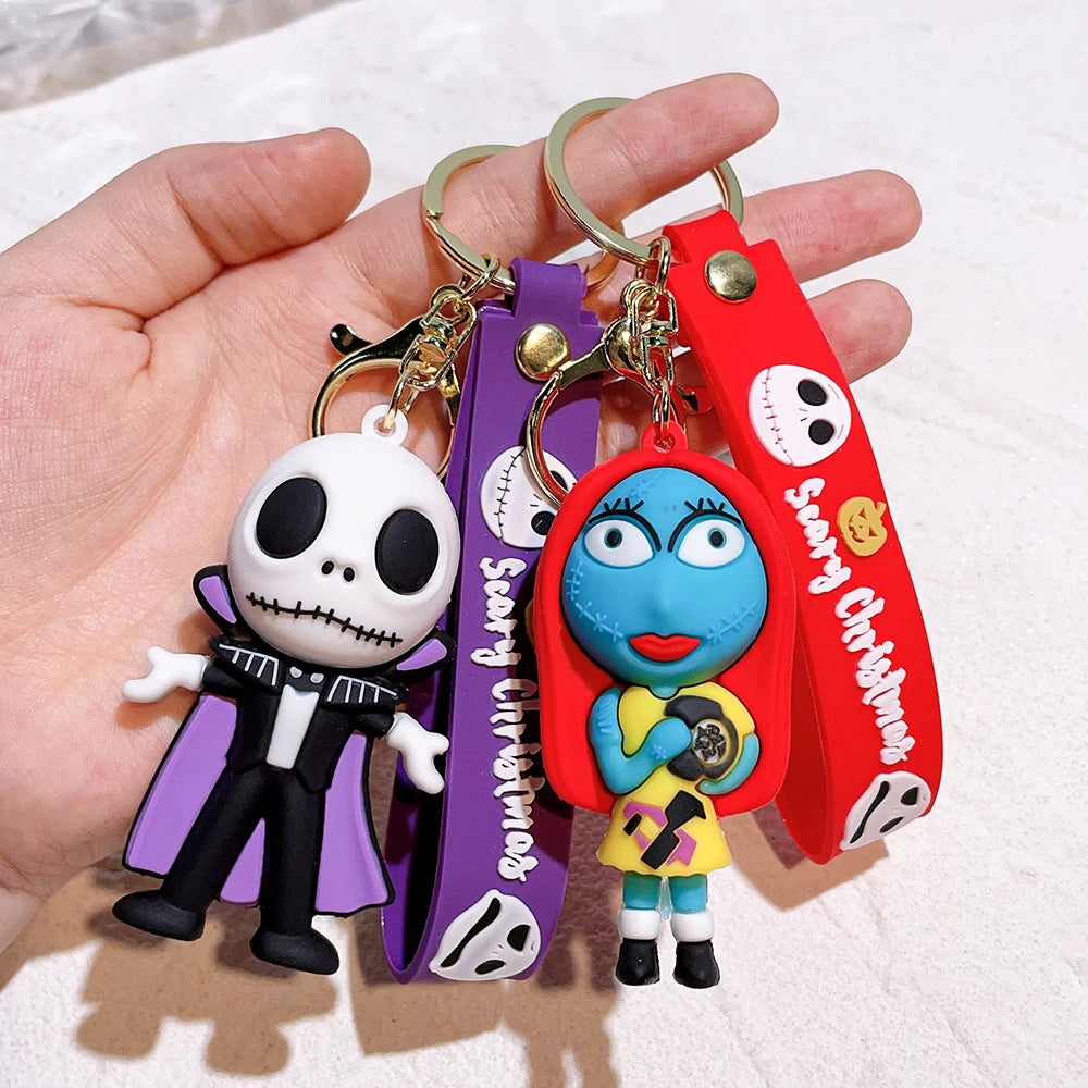 The Nightmare Before Christmas Keychains - Jack Skellington & Sally