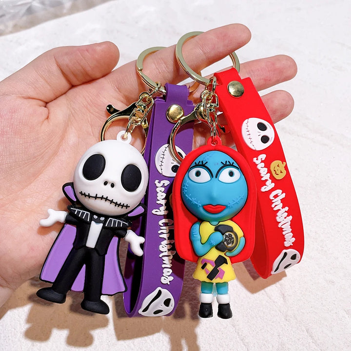The Nightmare Before Christmas Keychains - Jack Skellington & Sally