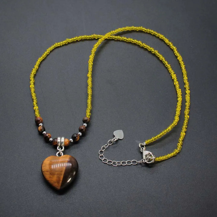 Tiger Eye Heart Necklace